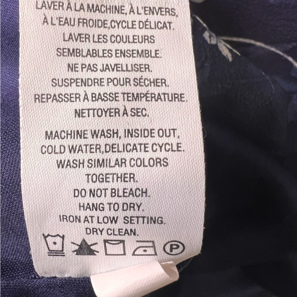 Reitman's Floral Navy Blue Wide Leg Cropped Jumpsuit Size XXL - Picture 10 of 10